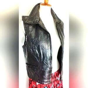 VINTAGE UNISEX PATCHWORK LEATHER VEST